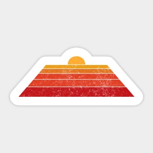 70's Retro Sunset Classic Vintage 70s Sunset Colors Sticker